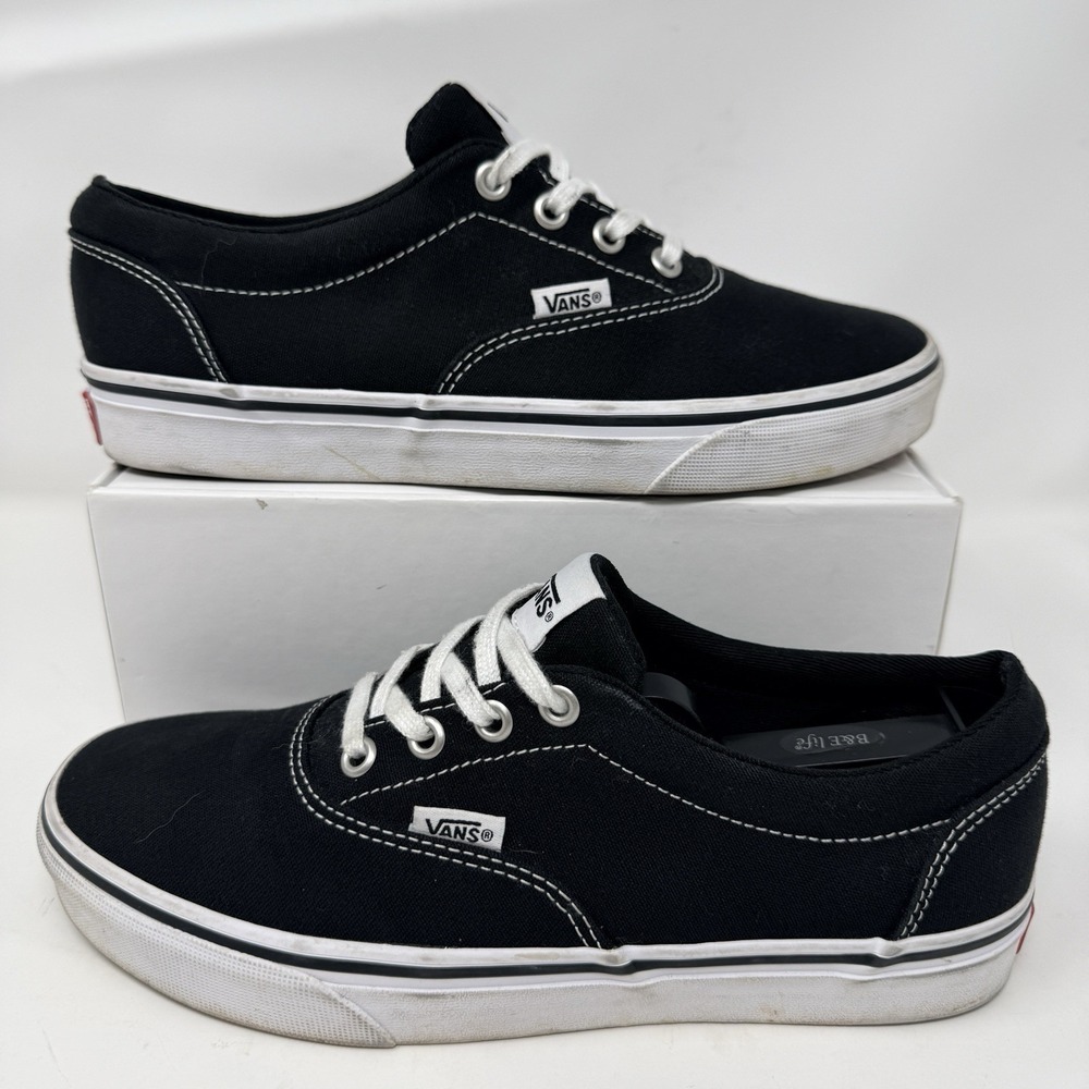 VANS Doheny‎ Black White Skater Shoes Womens 7.5 Off The Wall 721356 Canvas